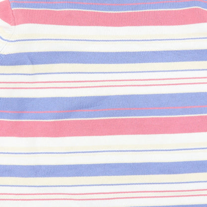EWM Womens Blue Striped  Pullover Jumper Size M