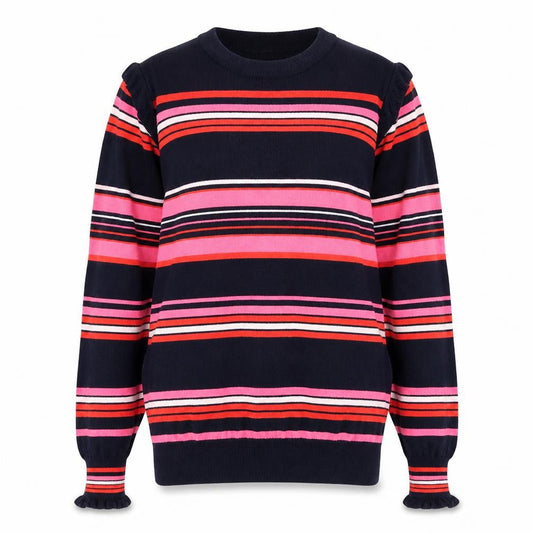 Oasis Womens Blue Striped  Pullover Jumper Size S