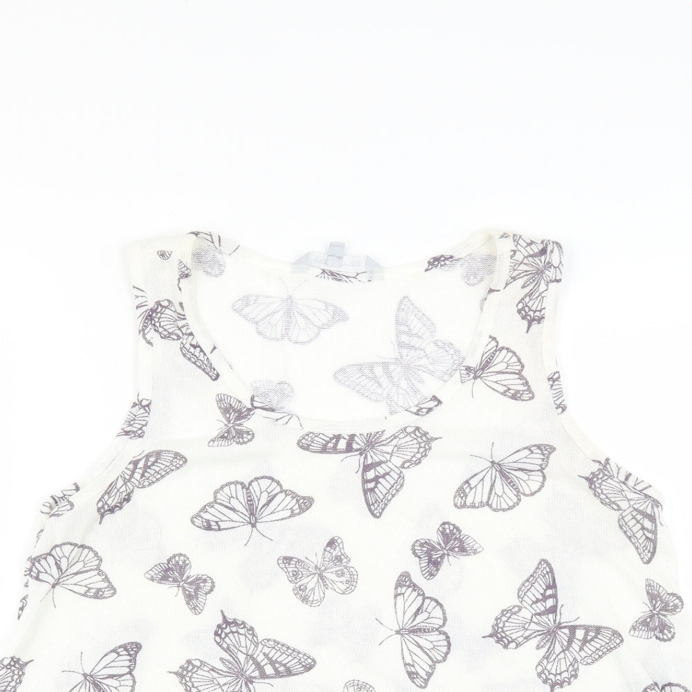 Red Herring Womens White   Pullover Jumper Size 16  - Butterflies