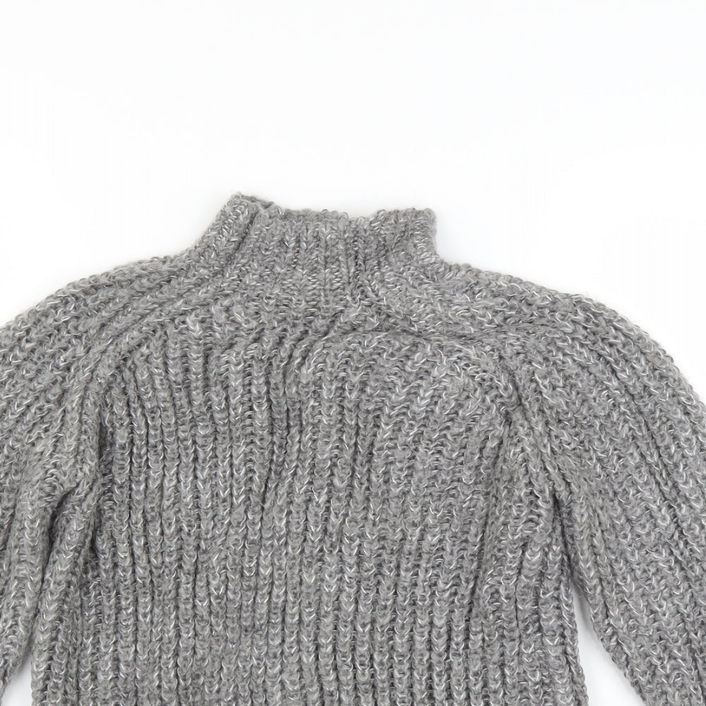 Marks and Spencer Girls Grey   Pullover Jumper Size 10-11 Years