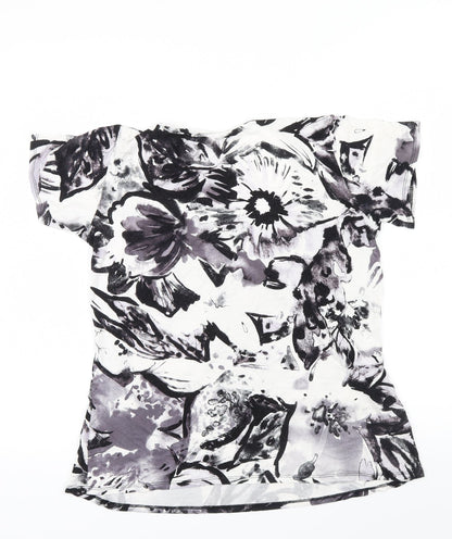 Womens UK Size L Reflections Black Basic T-Shirt