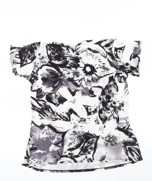 Womens UK Size L Reflections Black Basic T-Shirt