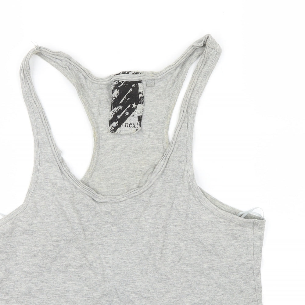 Womens UK Size 8 NEXT Grey Basic T-Shirt