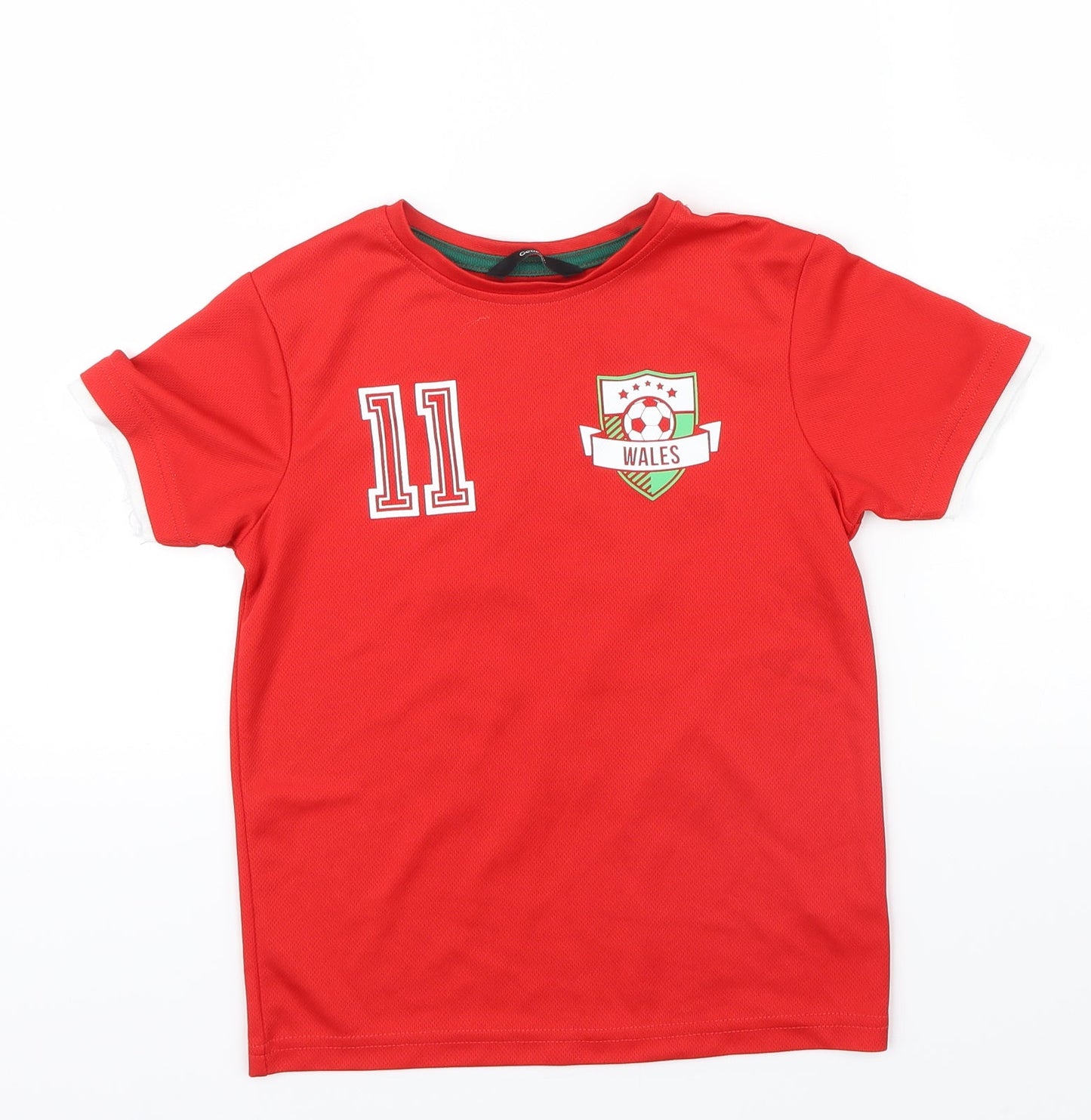 George Boys Red   Pullover T-Shirt Size 7-8 Years