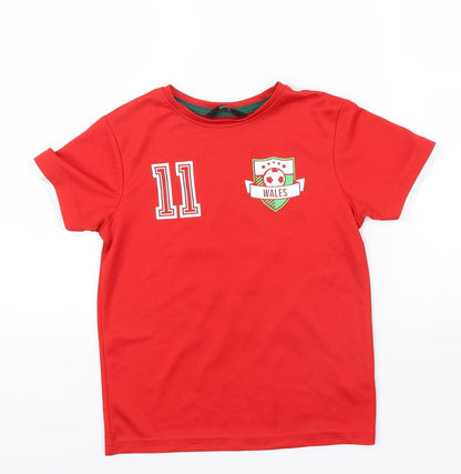 George Boys Red   Pullover T-Shirt Size 7-8 Years