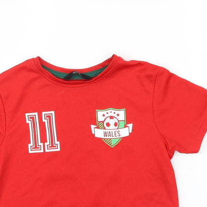 George Boys Red   Pullover T-Shirt Size 7-8 Years
