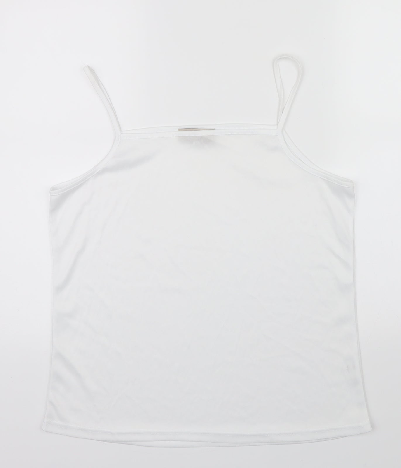 Womens UK Size XL BASSINI White Camisole T-Shirt