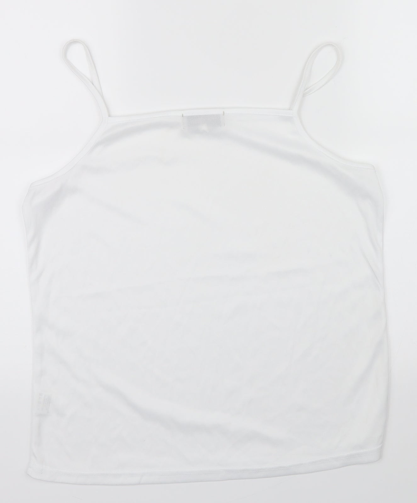 Womens UK Size XL BASSINI White Camisole T-Shirt