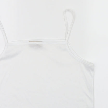Womens UK Size XL BASSINI White Camisole T-Shirt