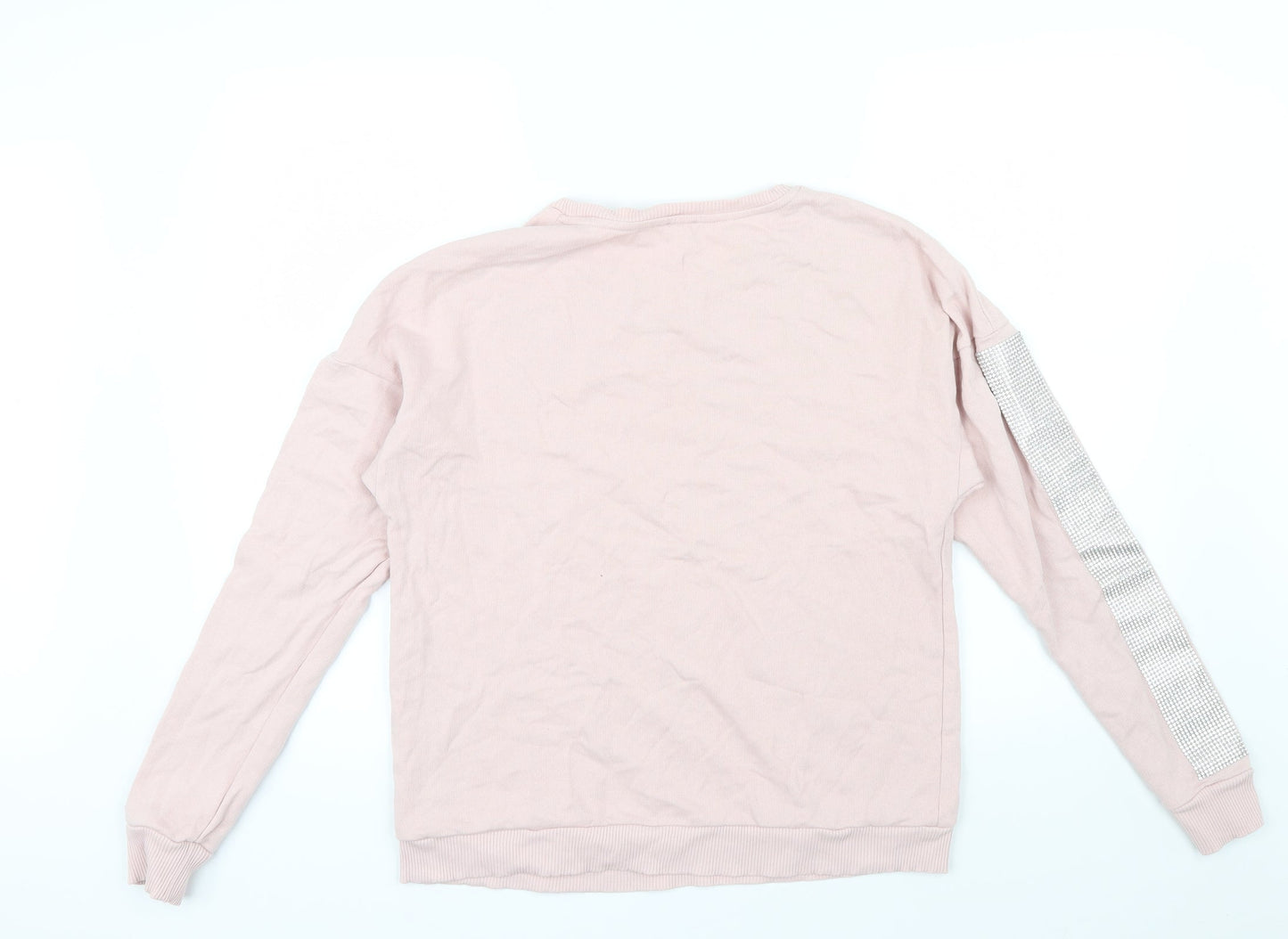 River Island Womens Pink   Pullover Jumper Size XS  - Rhinestone detail