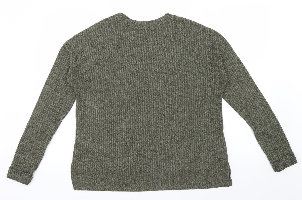 Primark Womens Gold Striped  Pullover Jumper Size XS