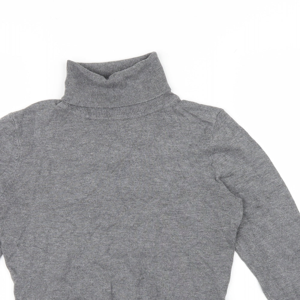 George Womens Grey   Basic T-Shirt Size 12  - buttons on sleeves