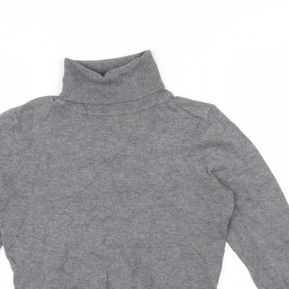 George Womens Grey   Basic T-Shirt Size 12  - buttons on sleeves