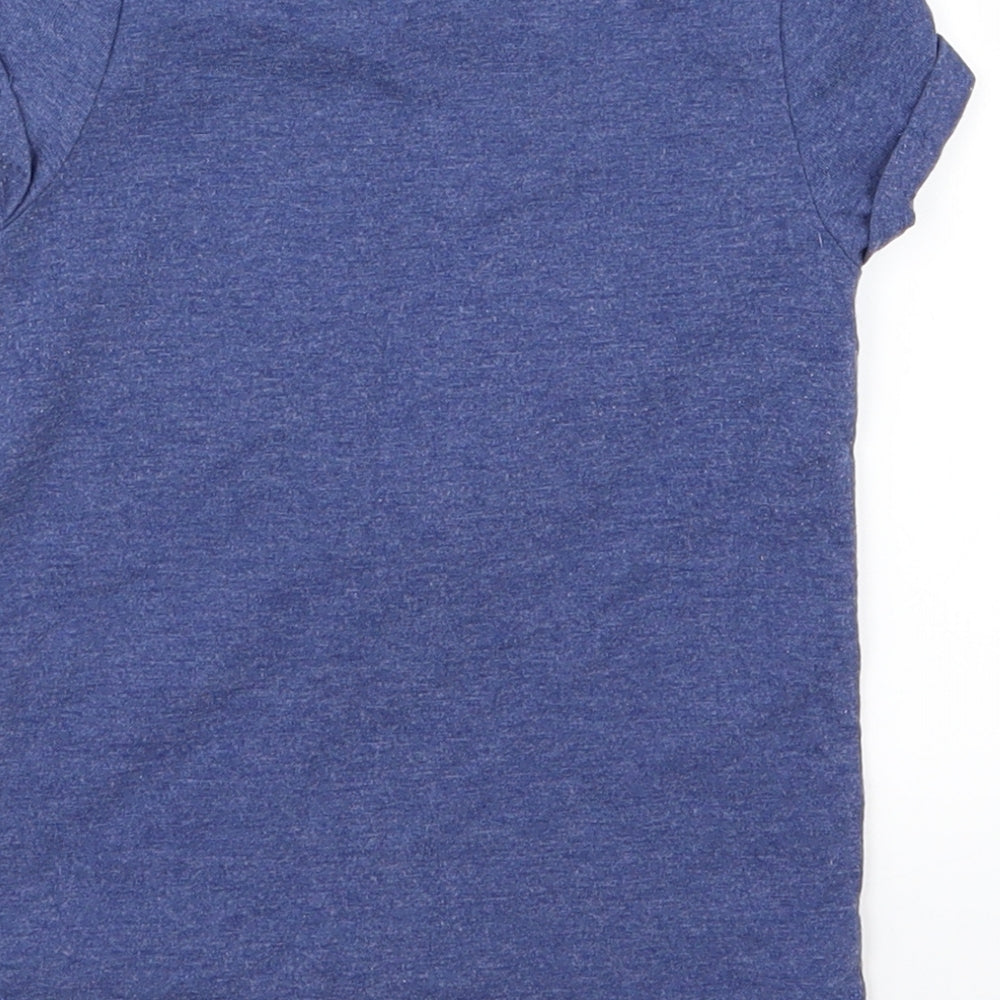 F&F Girls Blue   Basic T-Shirt Size 12-18 Months  - Flowers