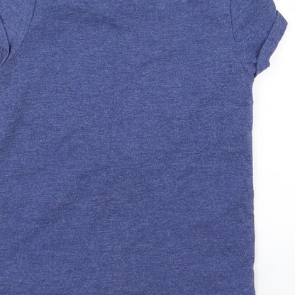 F&F Girls Blue   Basic T-Shirt Size 12-18 Months  - Flowers