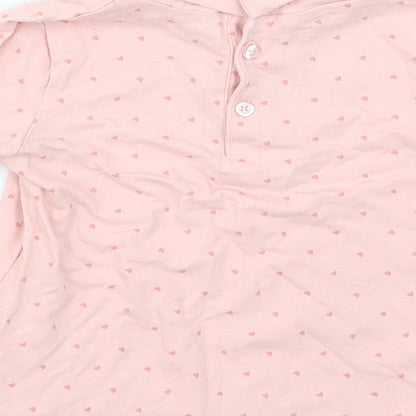 Primark Girls Pink Geometric  Basic T-Shirt Size 18-24 Months  - Heart print
