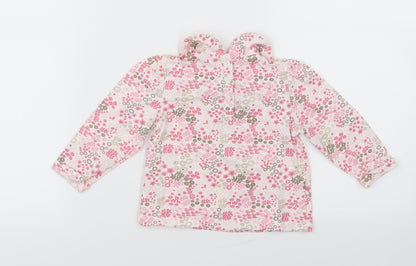 Tu  Girls Pink Geometric  Basic T-Shirt Size 6-9 Months