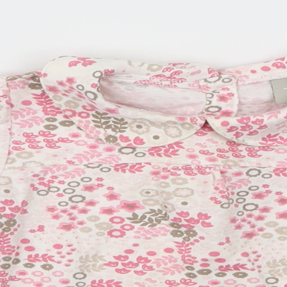 Tu  Girls Pink Geometric  Basic T-Shirt Size 6-9 Months