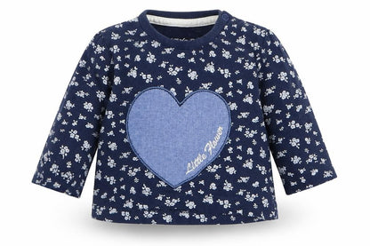 Early Days Girls Blue Floral  Basic T-Shirt Size Newborn