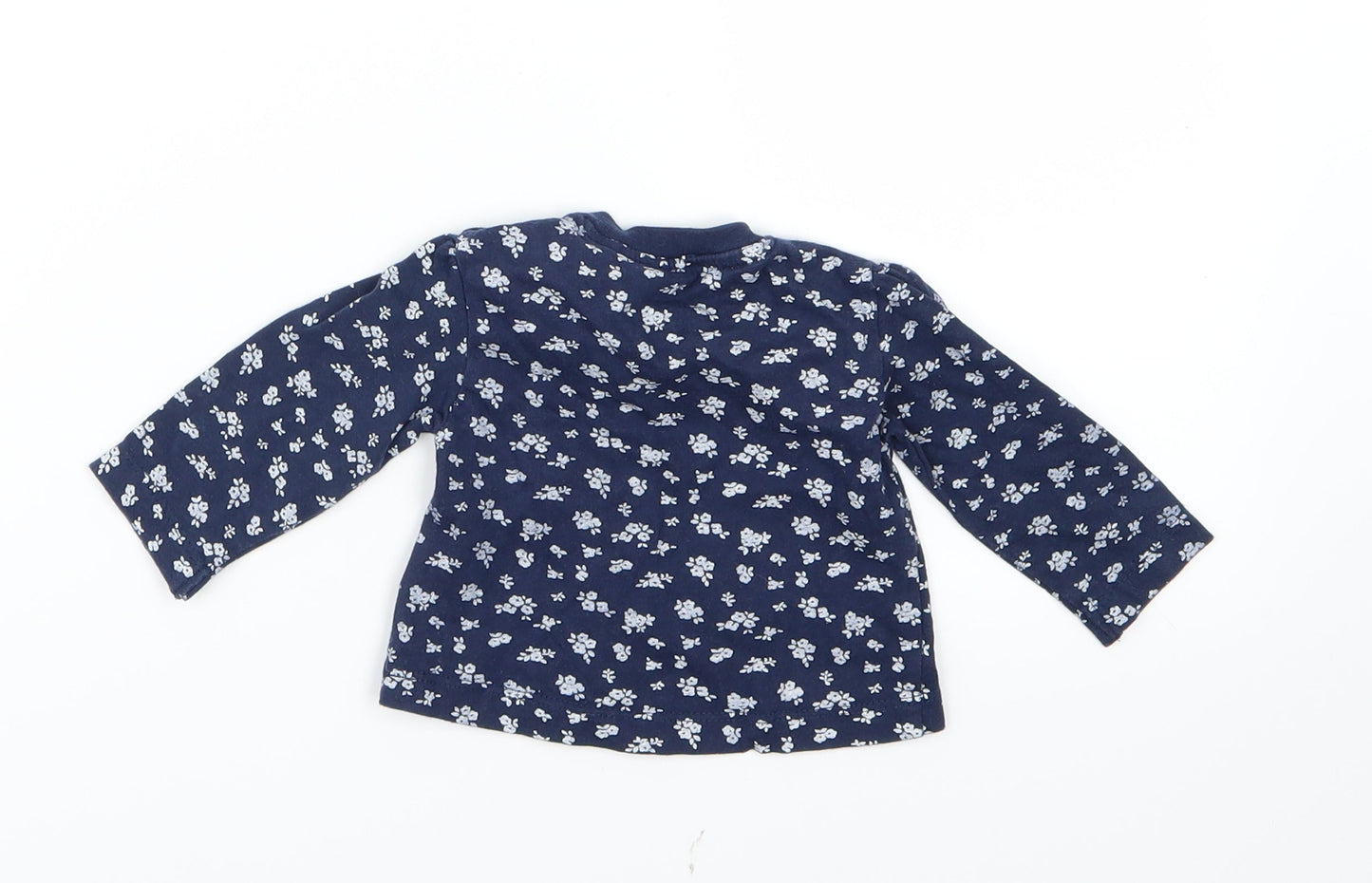 Early Days Girls Blue Floral  Basic T-Shirt Size Newborn