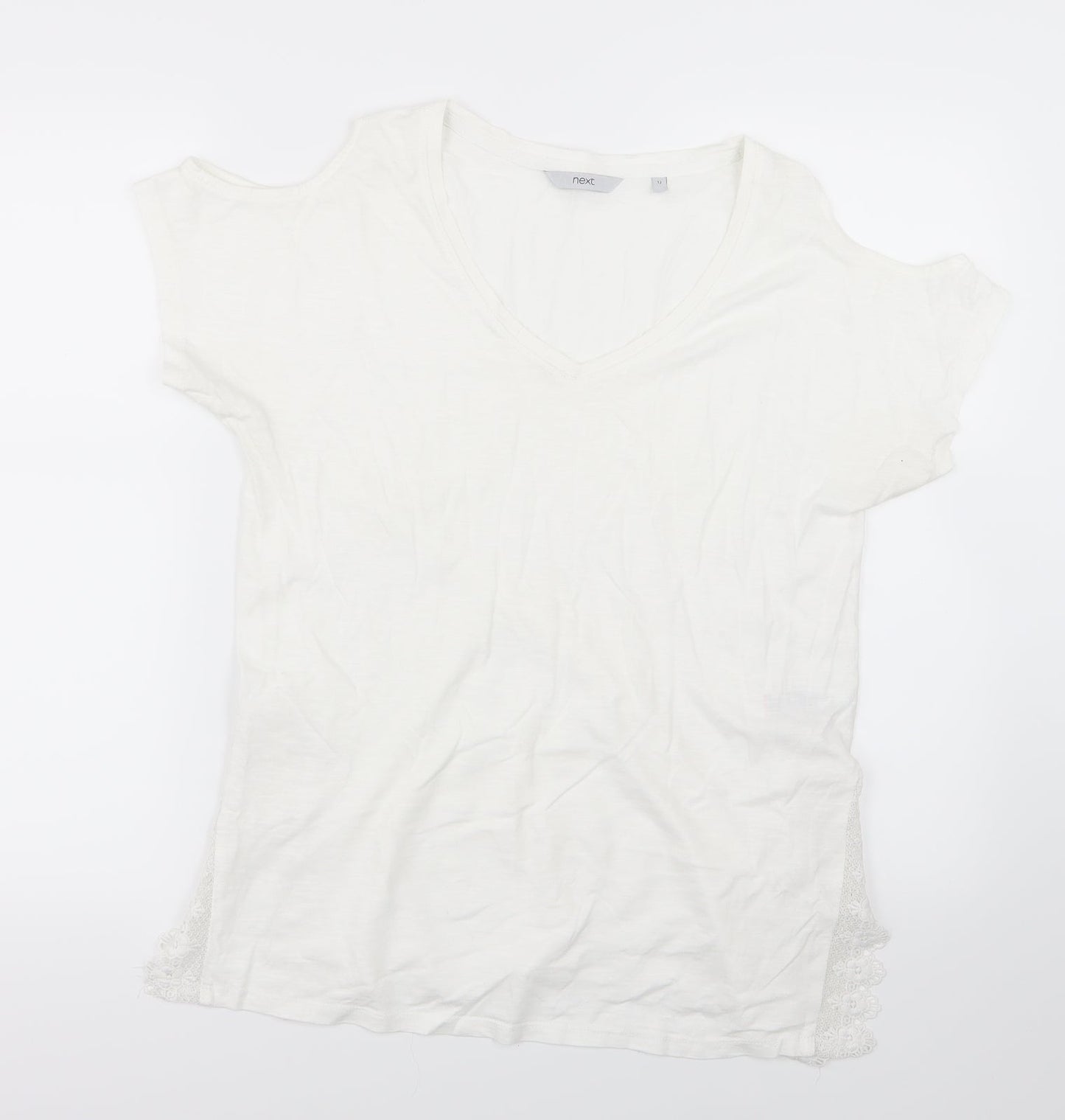 Womens UK Size 12 NEXT White Basic Blouse