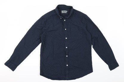 Tu  Mens Blue Paisley   Button-Up Size M