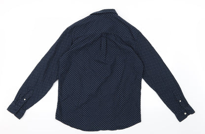 Tu  Mens Blue Paisley   Button-Up Size M