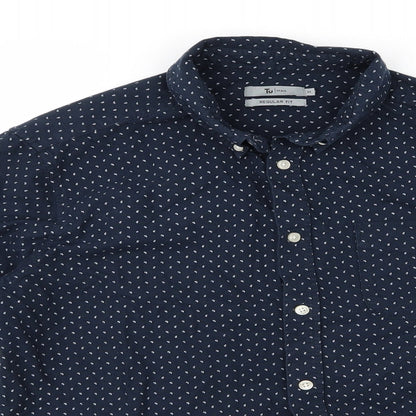 Tu  Mens Blue Paisley   Button-Up Size M