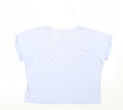 F&F Womens Blue Geometric  Top Pyjama Top Size 12