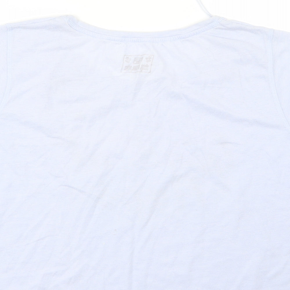 F&F Womens Blue Geometric  Top Pyjama Top Size 12
