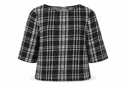 Peacocks Womens Black Check Knit Pullover Jumper Size 16