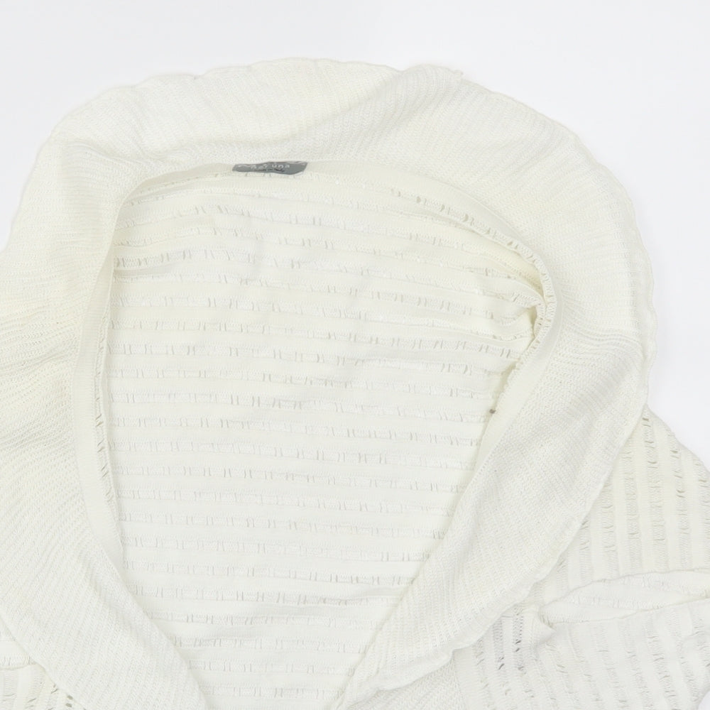 Per Una Womens White   Cardigan Jumper Size M