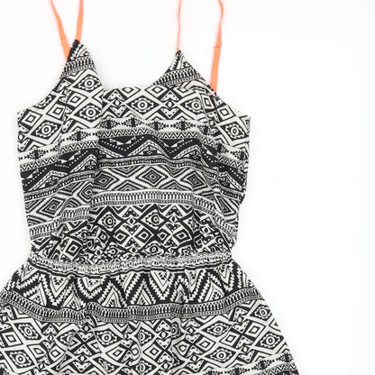 Atmosphere Womens Grey Geometric  Skater Dress  Size 8
