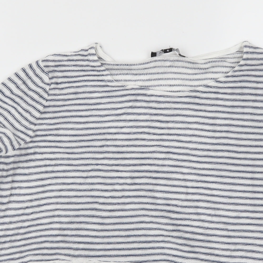 Womens UK Size 6 New Look Blue Basic T-Shirt