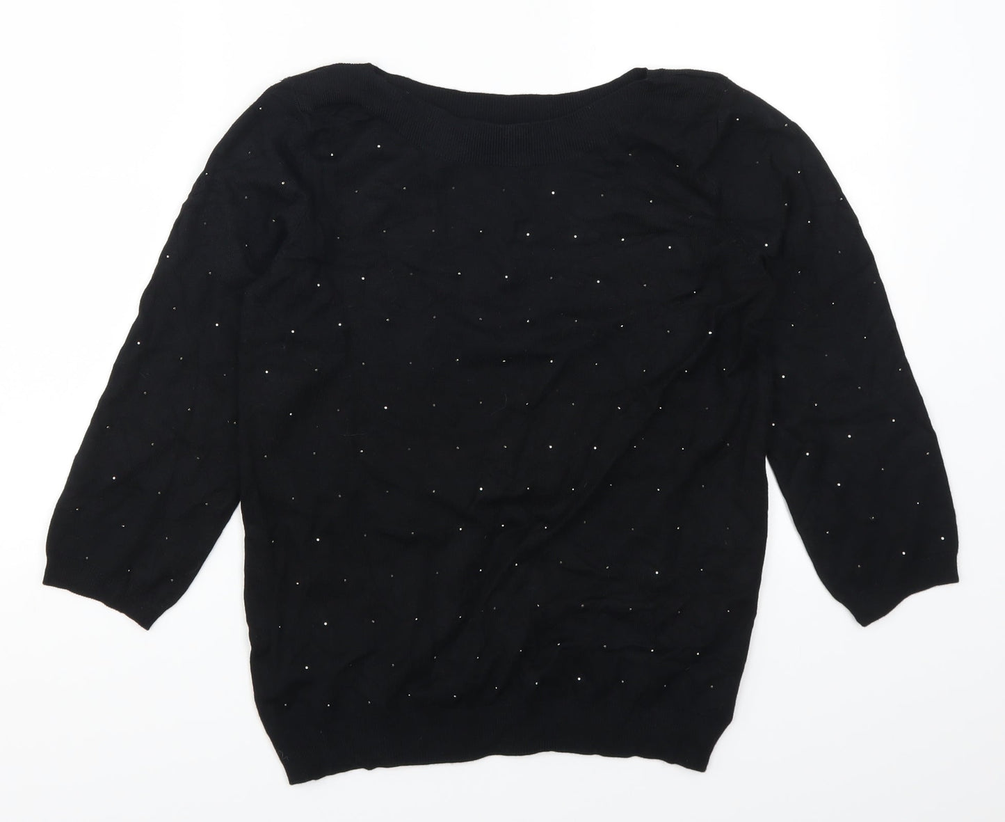 Bonmarché Womens Black   Pullover Jumper Size 10