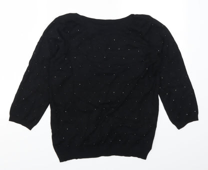 Bonmarché Womens Black   Pullover Jumper Size 10