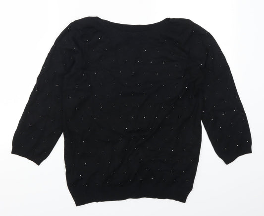 Bonmarché Womens Black   Pullover Jumper Size 10
