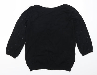 Bonmarché Womens Black   Pullover Jumper Size 10