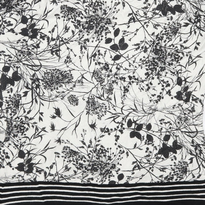 Statement Womens Black Floral  Pullover Jumper Size 12  - Black and White