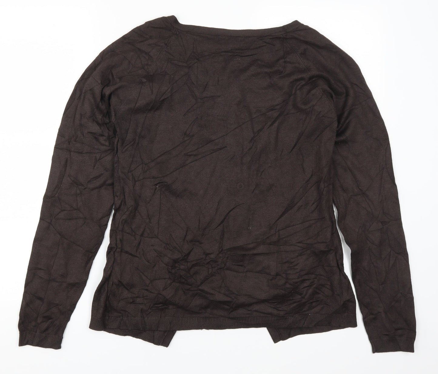 Authentic Knits Womens Brown Animal Print  Cardigan Jumper Size 12  - Cardigan and Top All in One