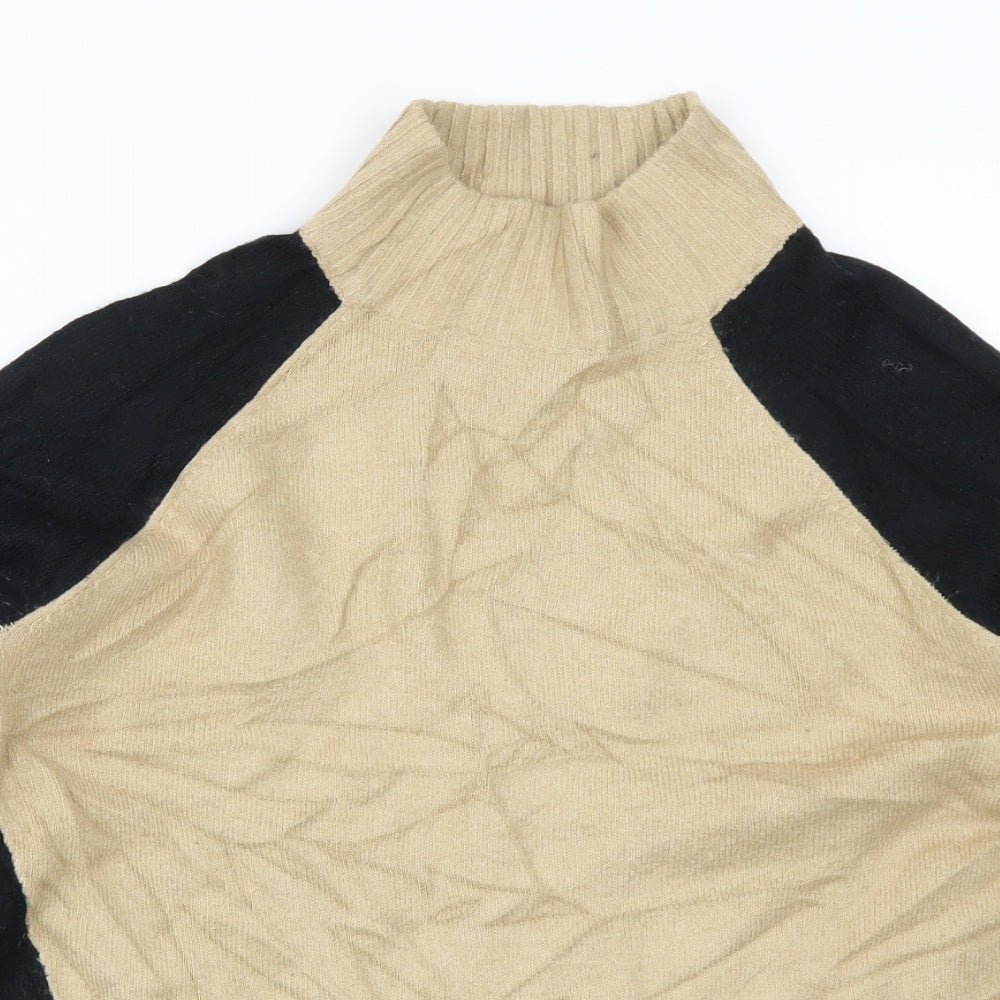 M&Co Womens Beige   Pullover Jumper Size 10  - Colour Block