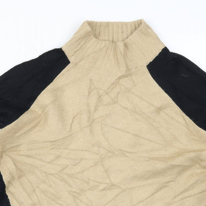 M&Co Womens Beige   Pullover Jumper Size 10  - Colour Block
