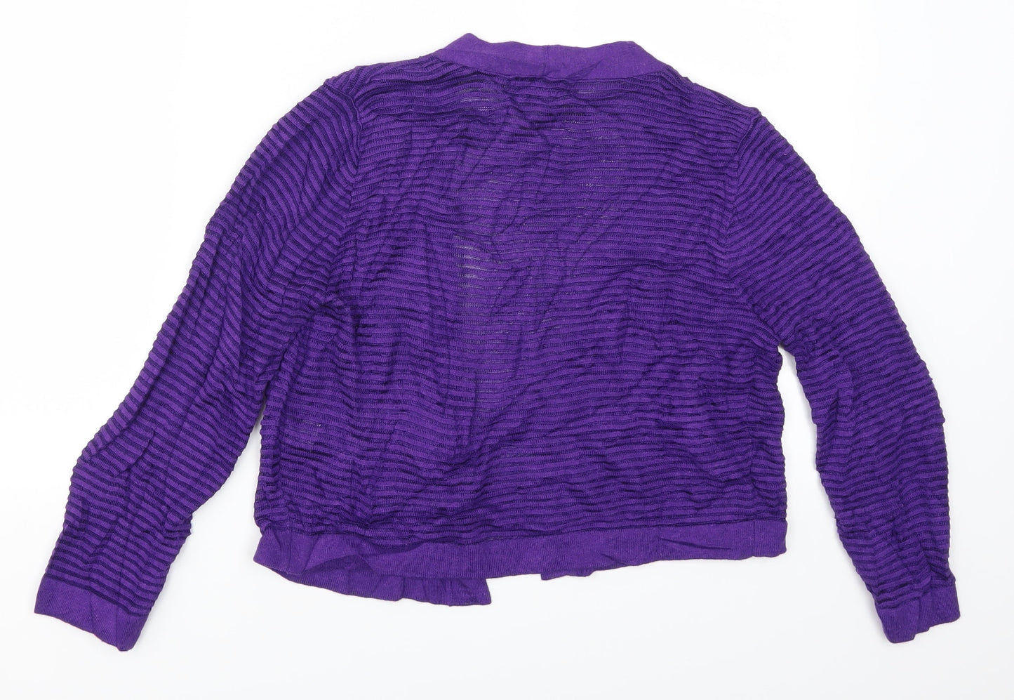 Bonmarché Womens Purple Striped  Cardigan Jumper Size S