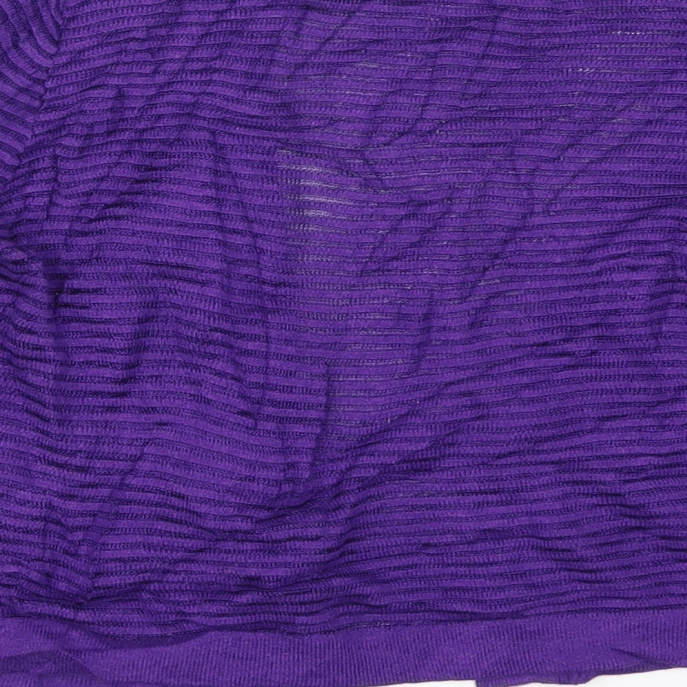 Bonmarché Womens Purple Striped  Cardigan Jumper Size S