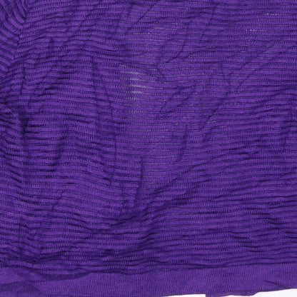 Bonmarché Womens Purple Striped  Cardigan Jumper Size S