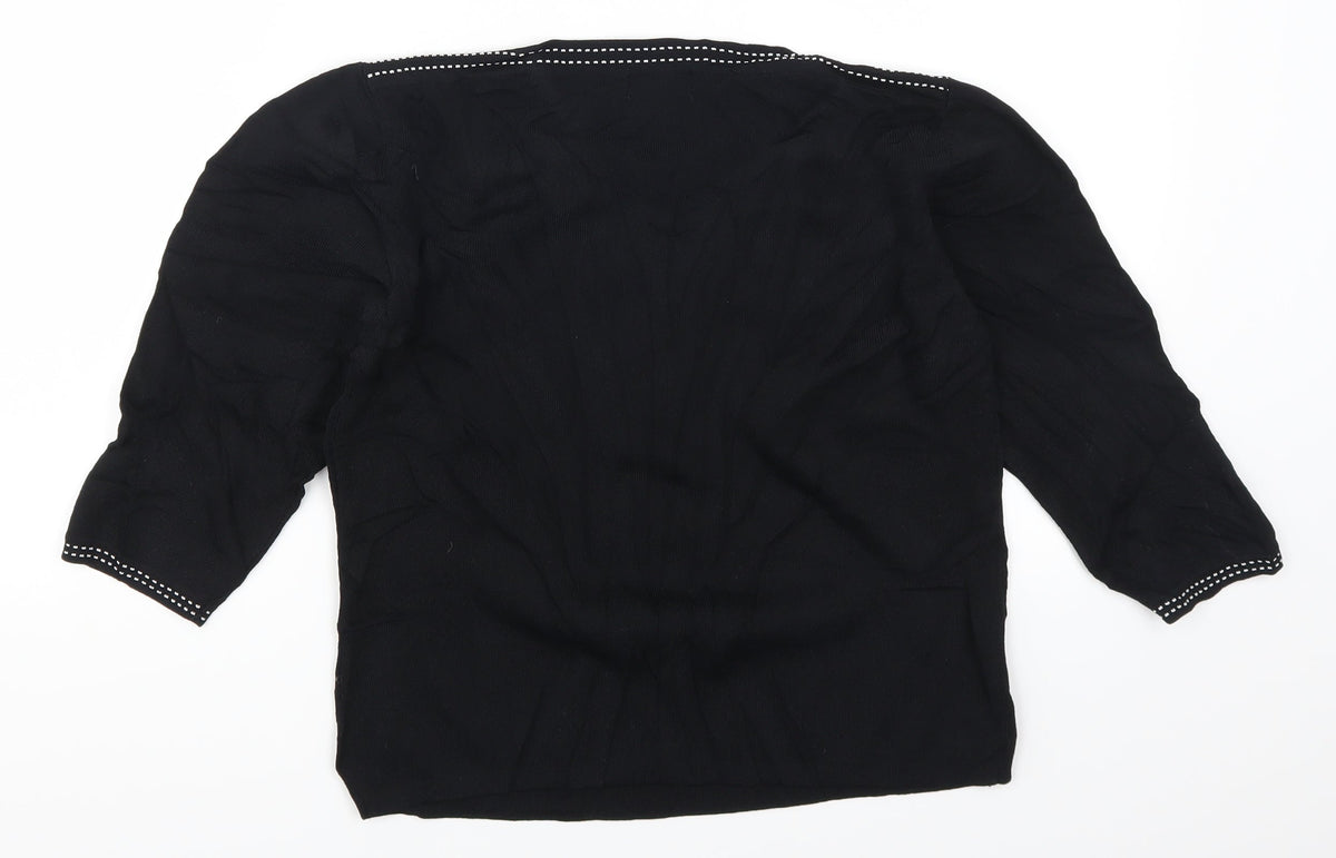Bonmarché Womens Black Pullover Jumper Size M