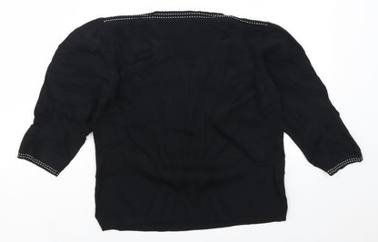 Bonmarché Womens Black Pullover Jumper Size M