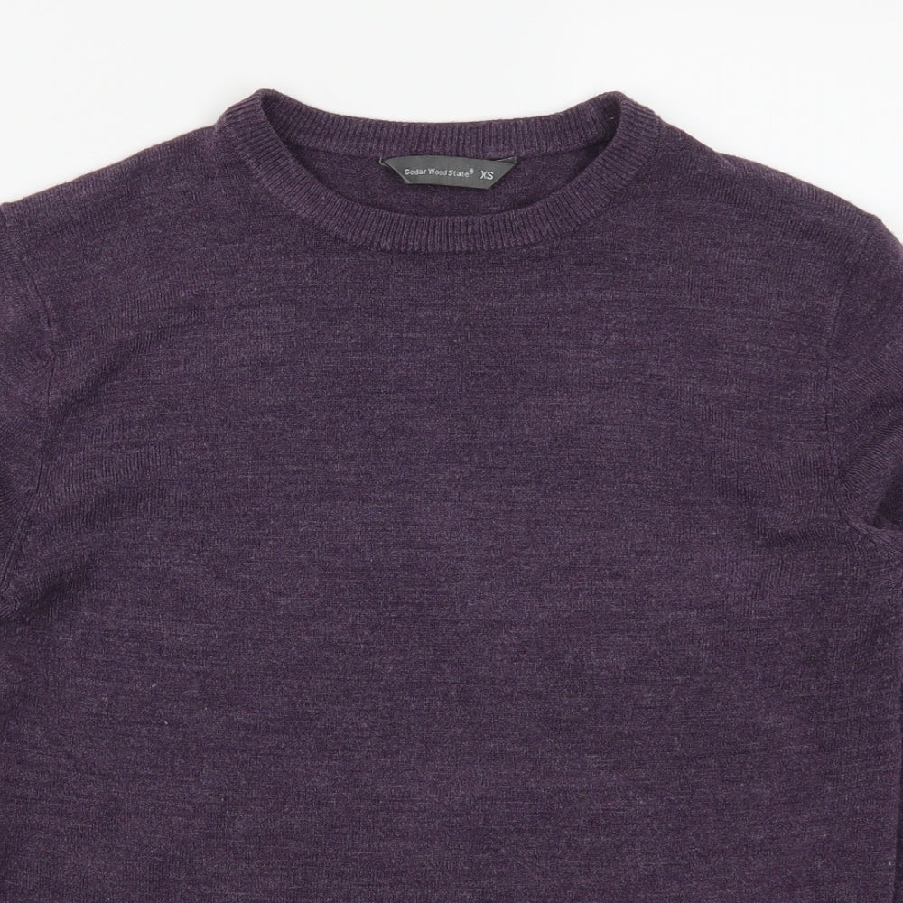 Cedarwood State Mens Purple   Pullover Jumper Size XS