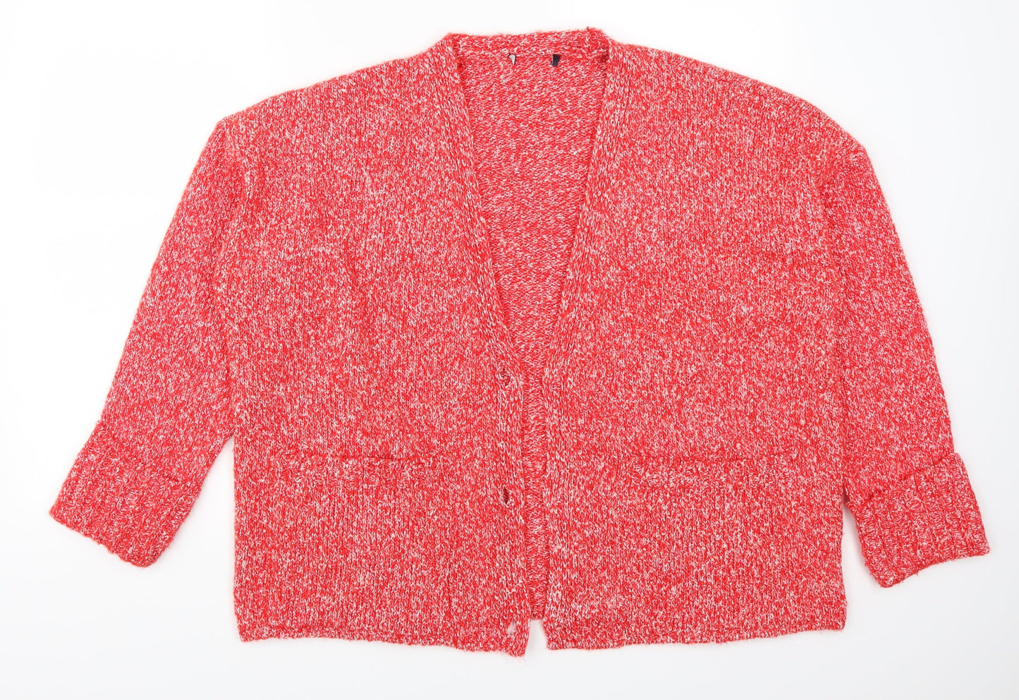 Marks and Spencer Womens Red   Cardigan Jumper Size XL