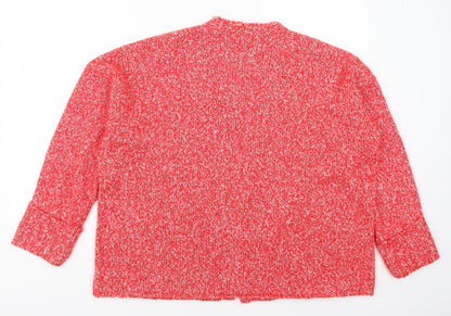 Marks and Spencer Womens Red   Cardigan Jumper Size XL